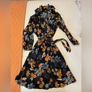 Pretty Floral Wrap Dress